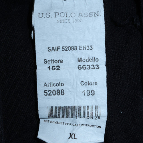 U.S. Polo Assn. Men's Black XL Full Zip Hoodie Sweatshirt