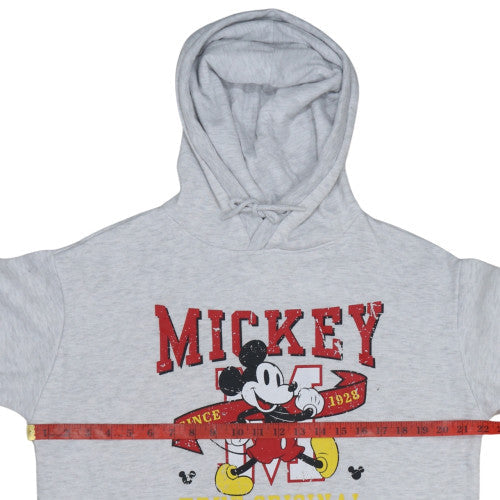 Disney Primark Womens Grey Mickey Mouse Hoodie Size 10/12 S