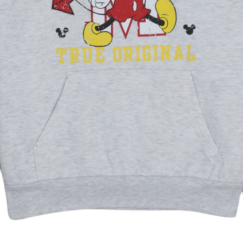 Disney Primark Womens Grey Mickey Mouse Hoodie Size 10/12 S