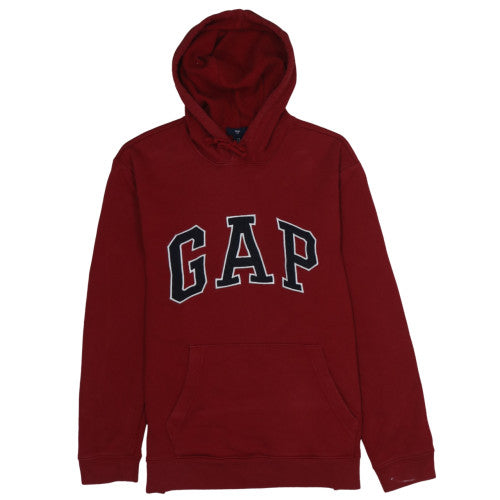 GAP Men's Red Pullover Hoodie M Regular Fit Fleece Sweatshirt