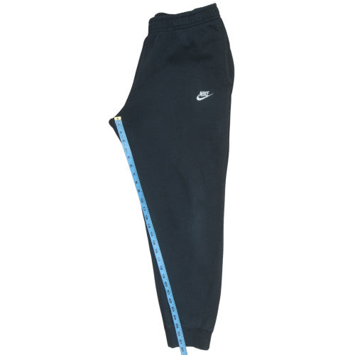 Nike Men's Black Cotton Fleece Jogger Trousers L Regular Fit