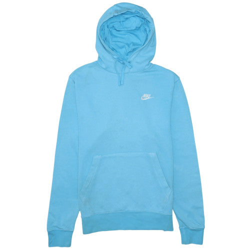 Nike Women Blue Pullover Hoodie Small Cotton Blend Relaxed Fit Sweatshirt