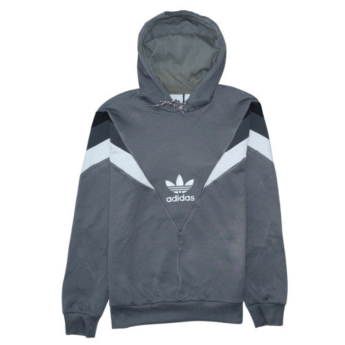 Adidas Mens Grey Pullover Hoodie Size S Sports Graphic