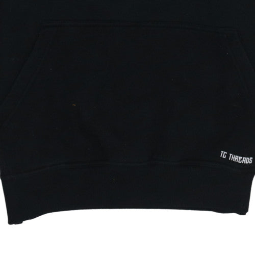 TC Threads Men's Black Skull Graphic Pullover Hoodie Medium