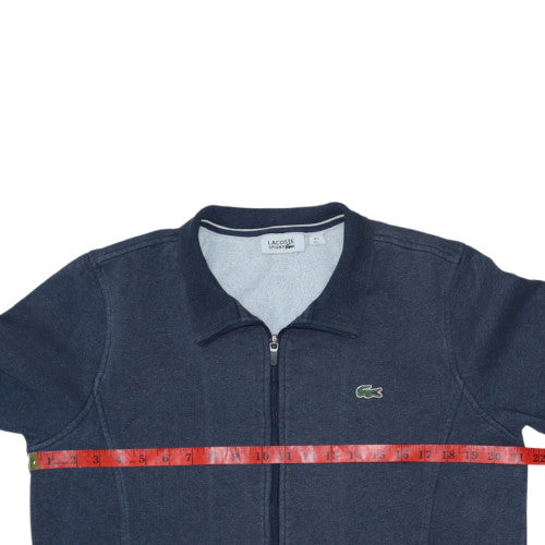 Lacoste Sport Men's Blue Track Jacket L Full Zip Cotton Blend