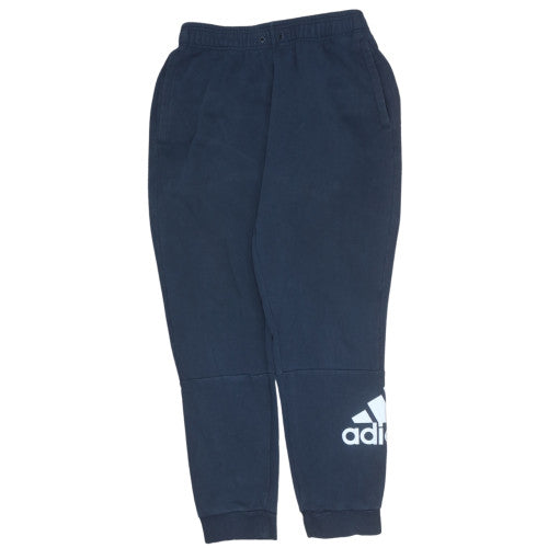 Adidas Men's Blue Jogger Sweatpants M Regular Fit Logo Fleece