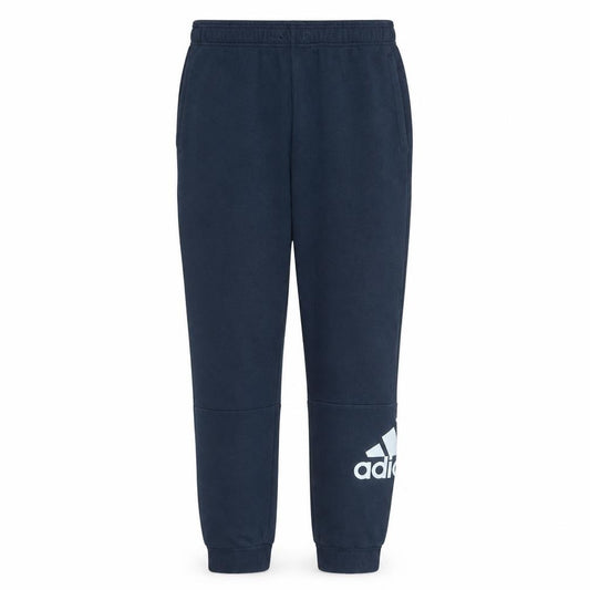 Front view of Adidas Men's Blue Jogger Sweatpants M Regular Fit Logo Fleece
