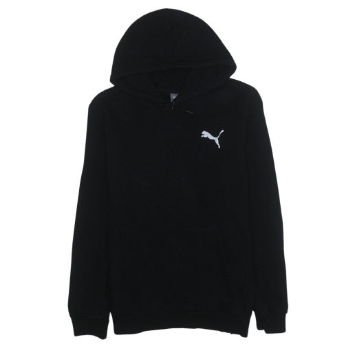 Puma Men's Black Pullover Hoodie Medium Regular Fit Fleece