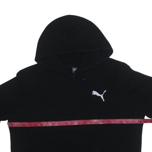 Puma Men's Black Pullover Hoodie Medium Regular Fit Fleece