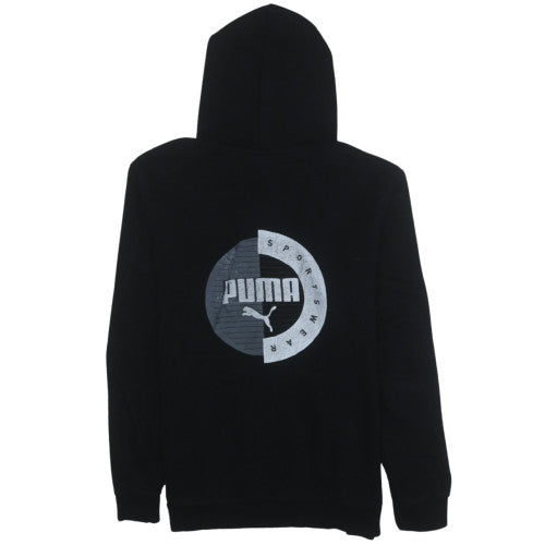 Puma Men's Black Pullover Hoodie Medium Regular Fit Fleece