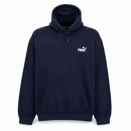 Front view of Puma Men's Navy Blue Pullover Hoodie 2XL Regular Fit Sports Style