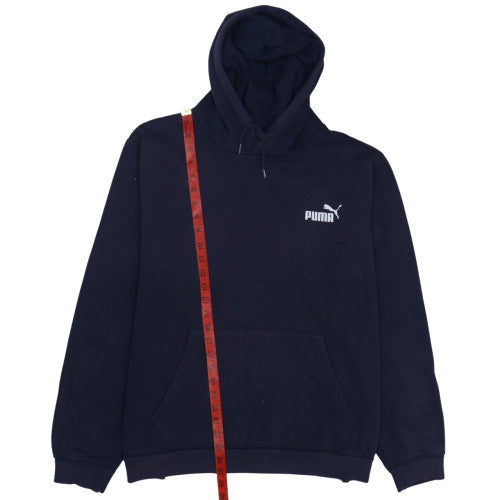 Puma Men's Navy Blue Pullover Hoodie 2XL Regular Fit Sports Style