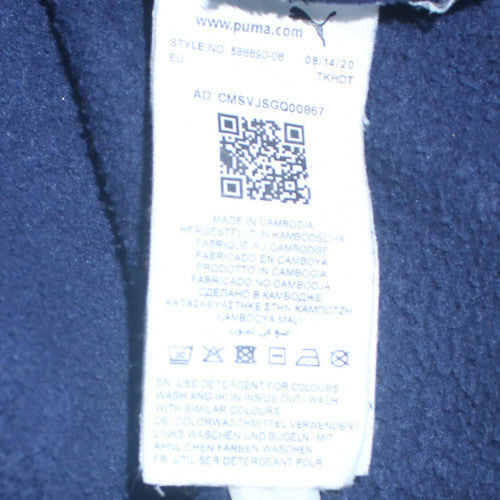 Puma Men's Navy Blue Pullover Hoodie 2XL Regular Fit Sports Style