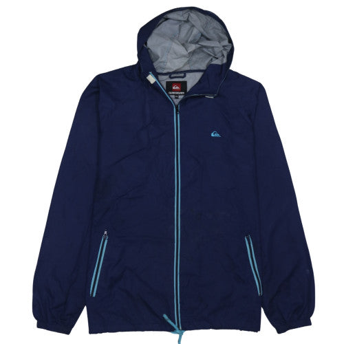 Quiksilver Men Blue 2XL Hooded Windbreaker Jacket