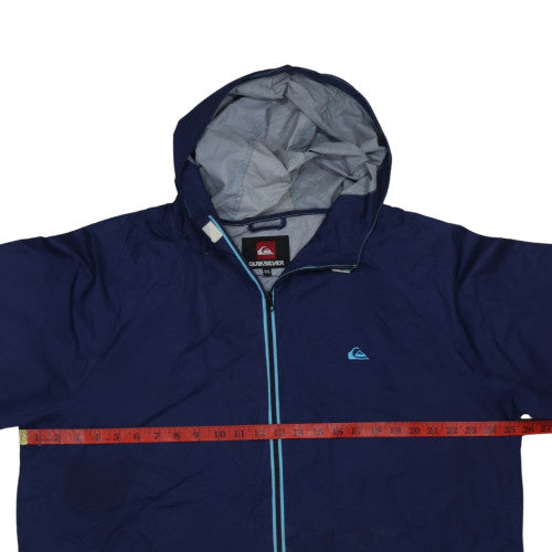 Quiksilver Men Blue 2XL Hooded Windbreaker Jacket