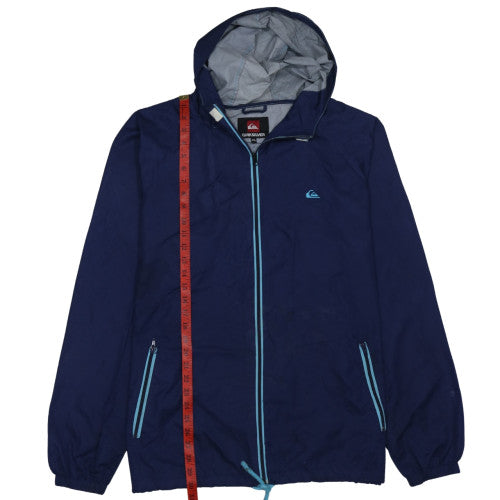 Quiksilver Men Blue 2XL Hooded Windbreaker Jacket