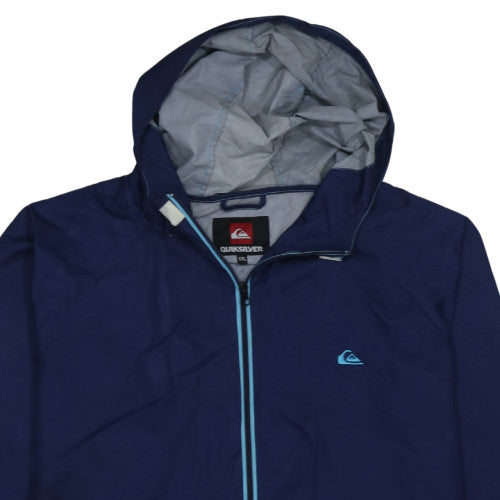Quiksilver Men Blue 2XL Hooded Windbreaker Jacket