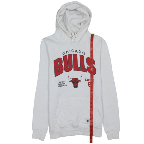 NBA Chicago Bulls White Hoodie XS Women Lavine 8 Pullover Cotton Blend