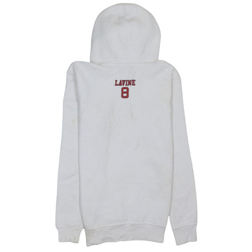 NBA Chicago Bulls White Hoodie XS Women Lavine 8 Pullover Cotton Blend