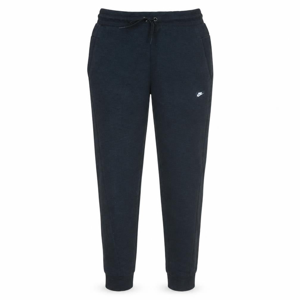 Front view of Nike Women’s Black Fleece Joggers L Regular Fit Drawstring Pants