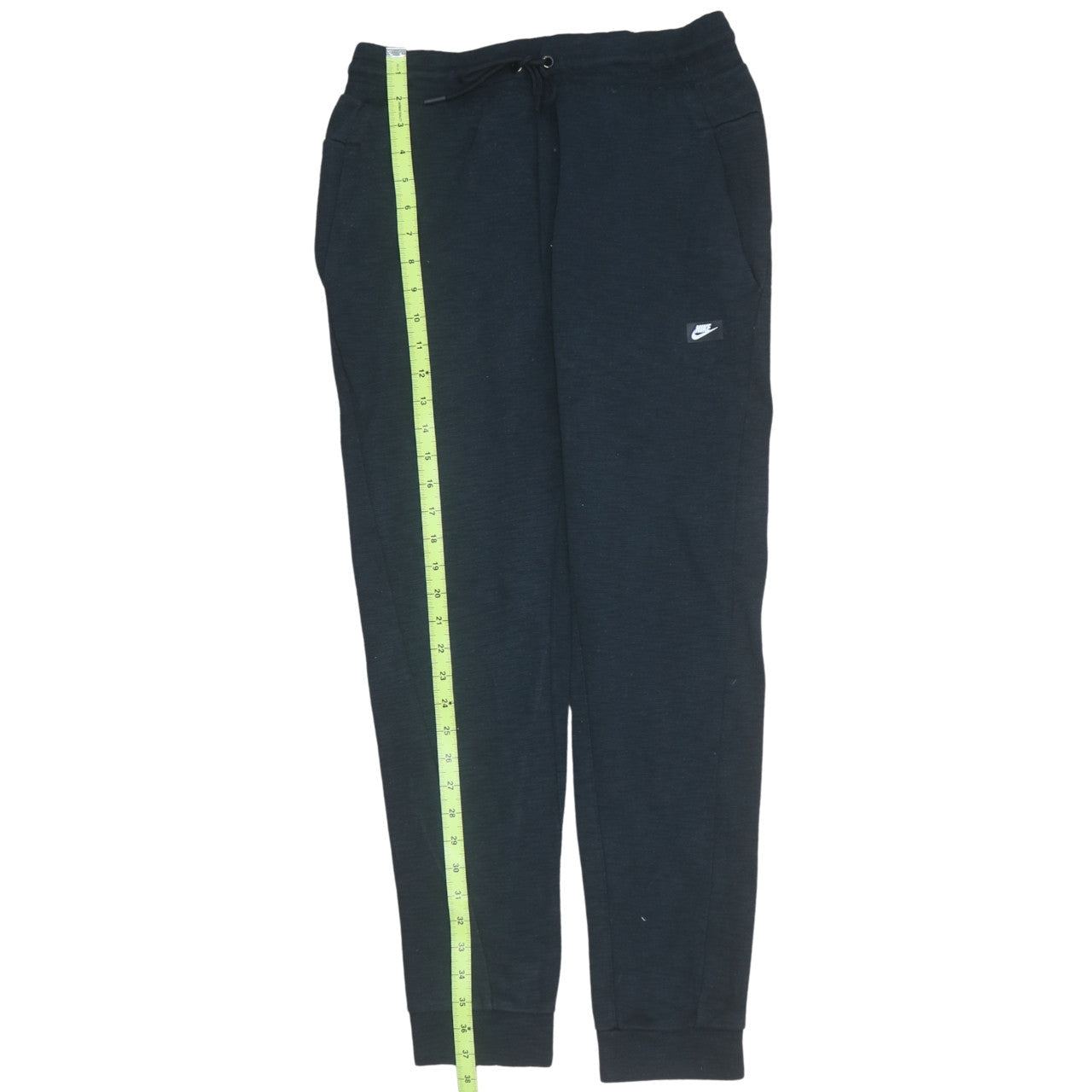 Nike Women’s Black Fleece Joggers L Regular Fit Drawstring Pants