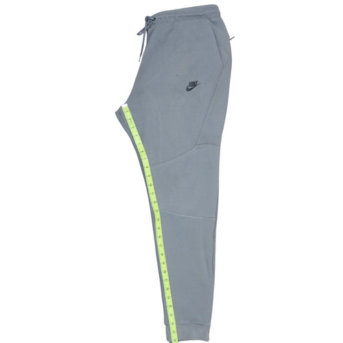 Nike Men Grey L Jogger Sweatpants Cotton Blend Tapered Fit
