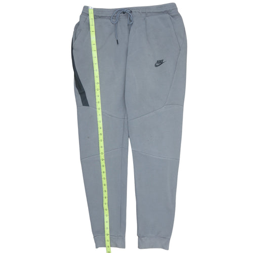 Nike Men Grey L Jogger Sweatpants Cotton Blend Tapered Fit