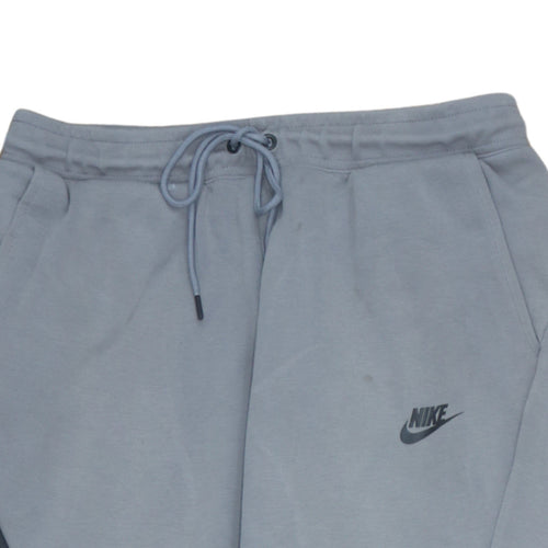 Nike Men Grey L Jogger Sweatpants Cotton Blend Tapered Fit