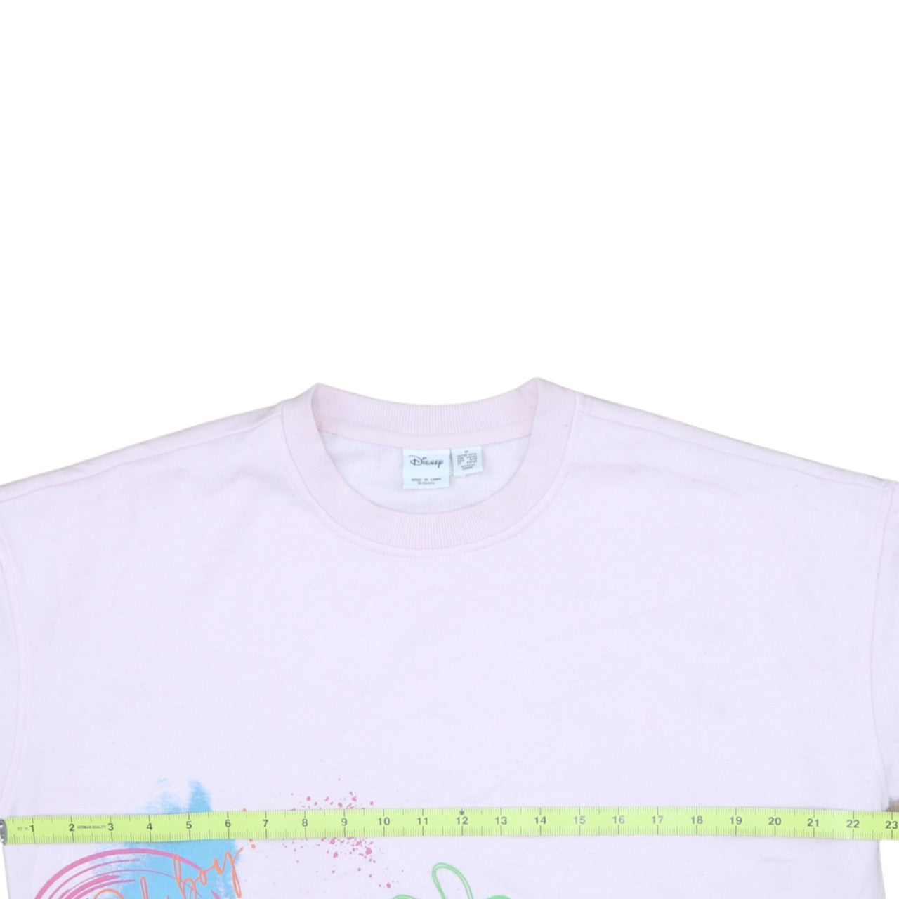 Disney Womens Pink Mickey Graphic Pullover Sweatshirt Size M