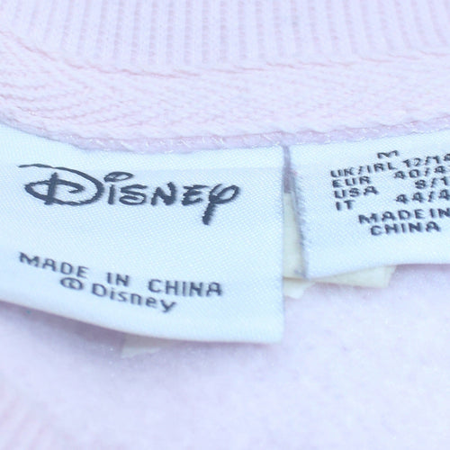 Disney Womens Pink Mickey Graphic Pullover Sweatshirt Size M