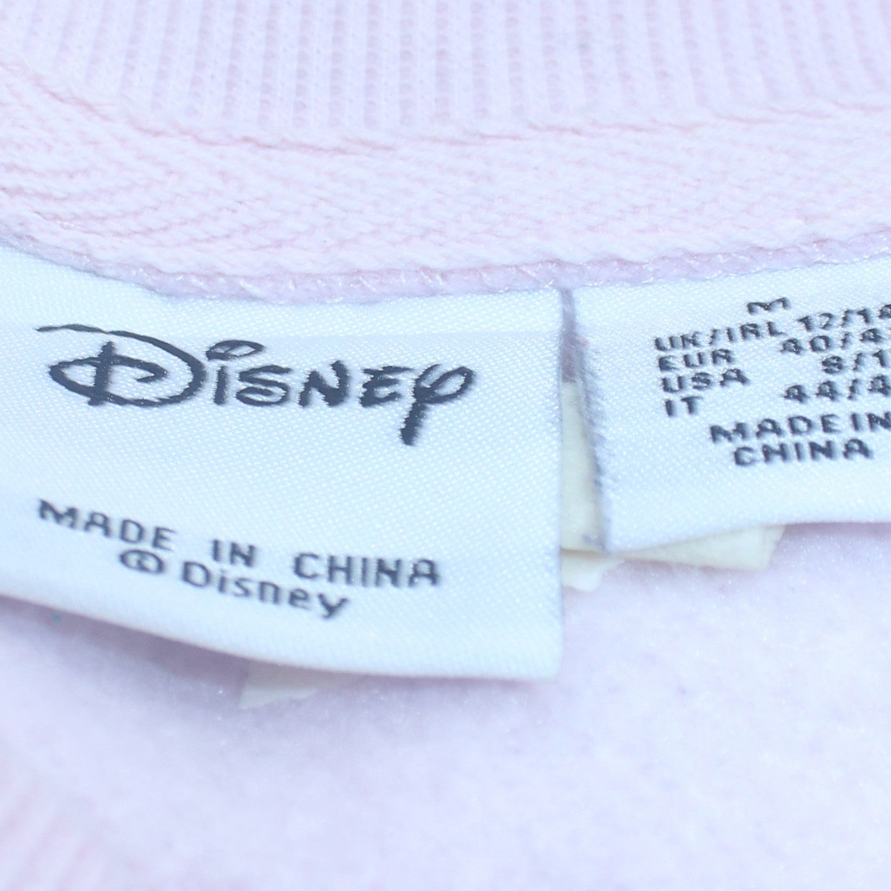 Disney Womens Pink Mickey Graphic Pullover Sweatshirt Size M