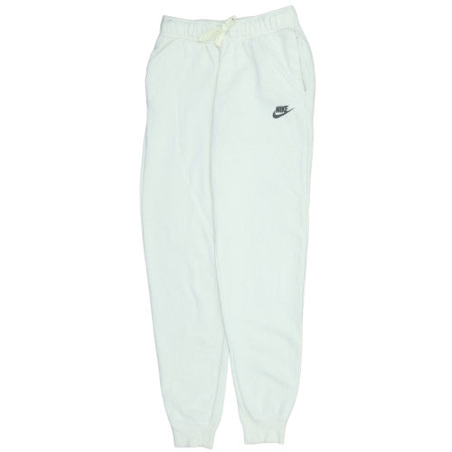 Nike Womens White XS Fleece Jogger Sweatpants with Logo