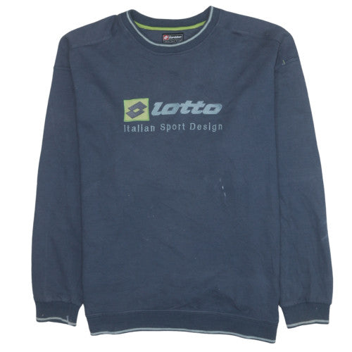 Lotto Men's Blue Crew Neck Pullover Sweatshirt L Sportswear