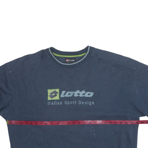 Lotto Men's Blue Crew Neck Pullover Sweatshirt L Sportswear