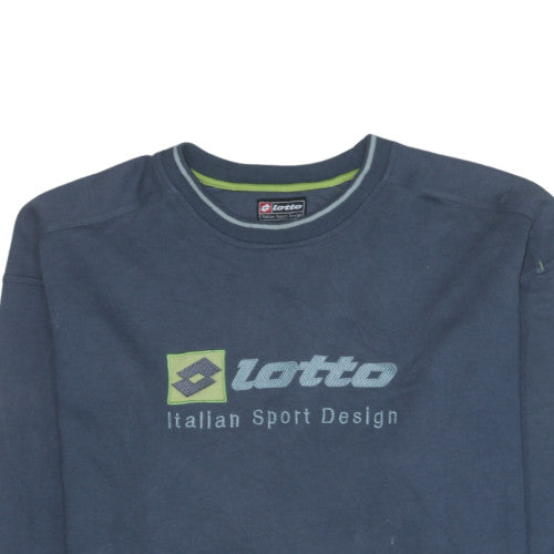 Lotto Men's Blue Crew Neck Pullover Sweatshirt L Sportswear