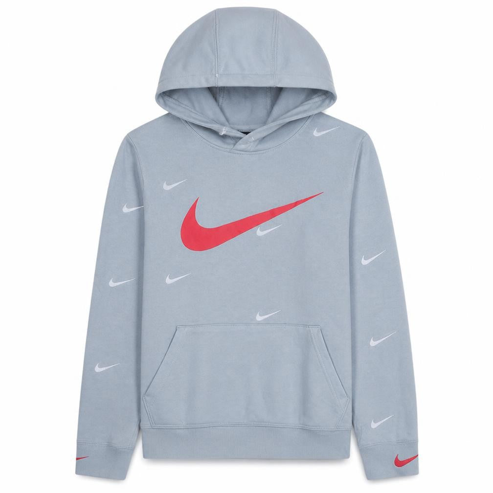 Nike Girls Grey Hoodie XL (158-170cm) Pullover Logo Sweatshirt