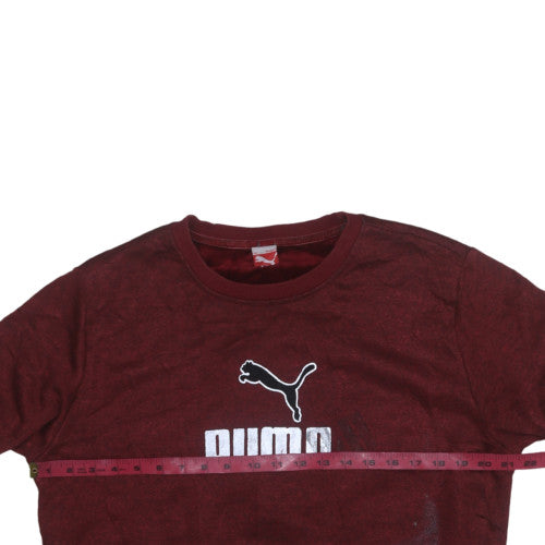 Puma Men’s Red 2XL Pullover Crew Neck Sweatshirt with Logo