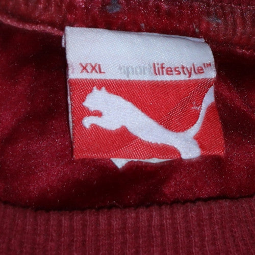 Puma Men’s Red 2XL Pullover Crew Neck Sweatshirt with Logo
