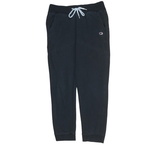 Champion Men’s Black Jogger Trousers Size M Fleece Lined Drawstring