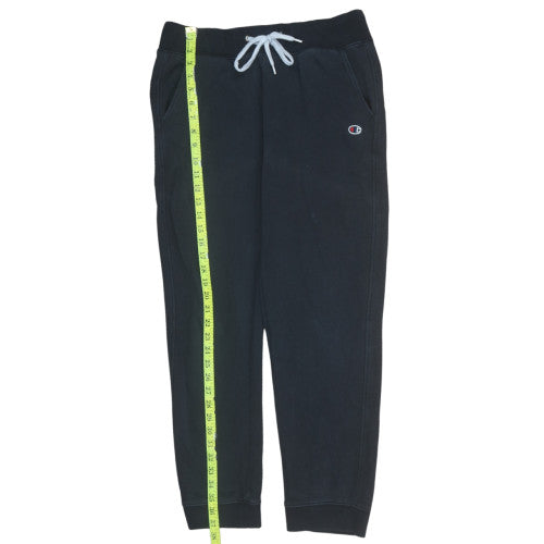 Champion Men’s Black Jogger Trousers Size M Fleece Lined Drawstring