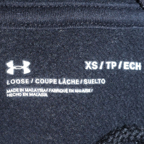Under Armour Women's Black XS Pullover Hoodie Loose Fit Logo