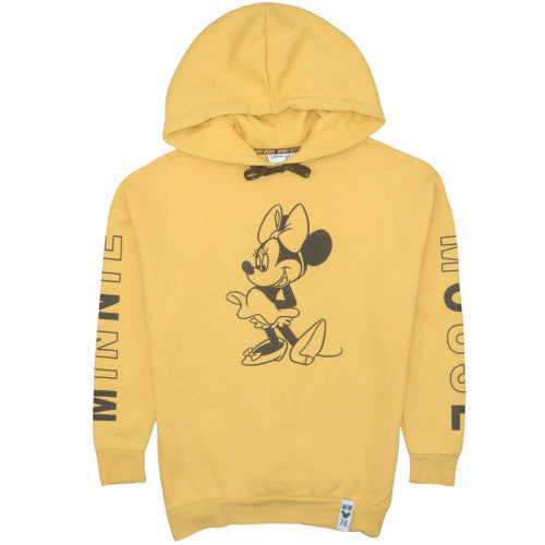 Disney Womens Yellow Minnie Mouse Pullover Hoodie XS