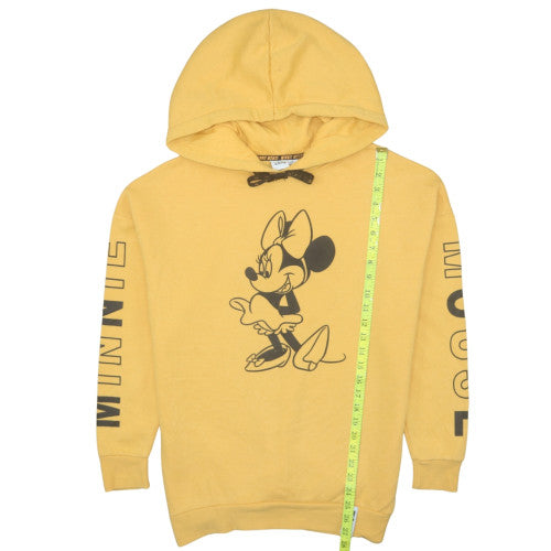 Disney Womens Yellow Minnie Mouse Pullover Hoodie XS