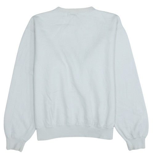 Timberland Womens White Large Crew Neck Pullover Sweatshirt