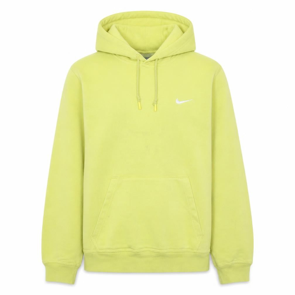 Front view of Nike Women's Yellow Pullover Hoodie, size M, Cotton Blend Casual