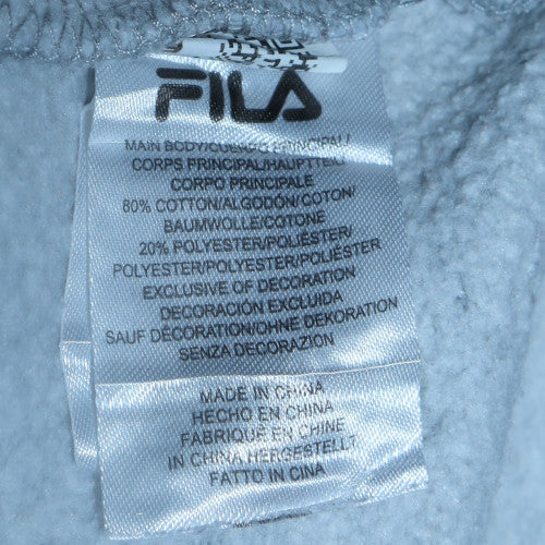 Fila Men's Grey Logo Pullover Sweatshirt M Retro Sports Style