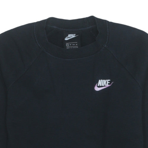Nike Womens Black XS Pullover Sweatshirt Cotton Blend Crew Neck