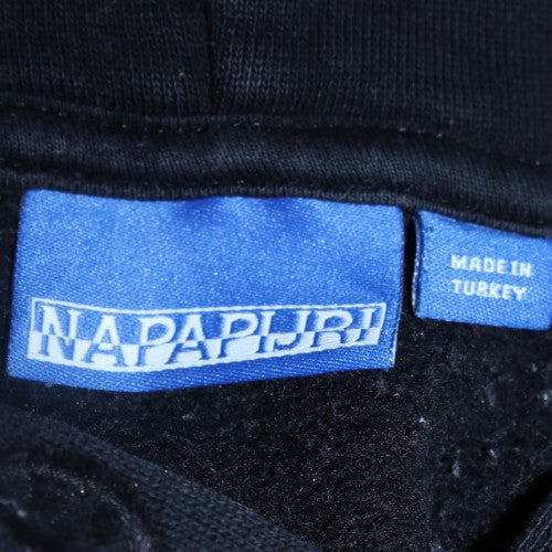 Napapijri Womens Black Cropped Pullover Hoodie Size M