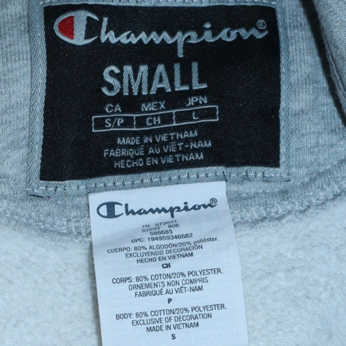 Champion Men's Grey Pullover Hoodie Small Regular Fit Fleece