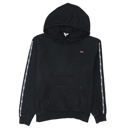 Levi's Womens Black XS Pullover Hoodie with Logo Tape Trim